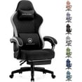 thumbnail image 1 of GTPLAYER Ergonomic High Back Pocket Spring Cushion Gaming Chair with Footrest & Linkage Armrests, Black, 1 of 8