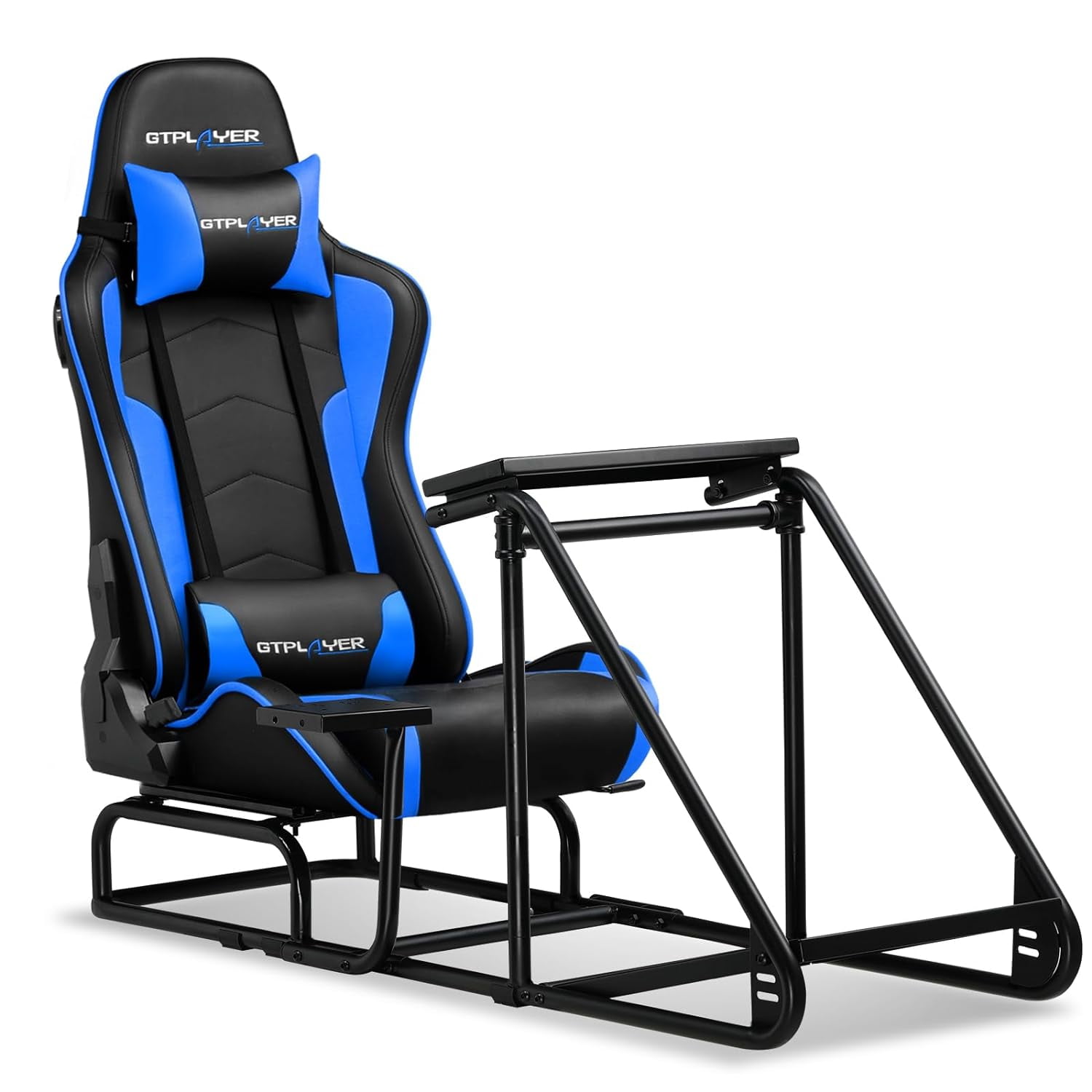 GTPLAYER Racing Simulator Cockpit with Gaming Chair and Bluetooth Speakers, Racing Style