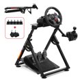 thumbnail image 1 of GTPLAYER Flight Racing Simulation Stand Foldable Gaming Stand Compatible with Logitech/Thrustmaster/PXN Gaming Devices Adjustable Stable Simulator Cockpit Stand, Electronic Device Not Included, Black, 1 of 7