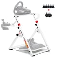 thumbnail image 1 of GTPLAYER Simulator Racing Wheel Stand for Logitech & Thrustmaster, Pedals NOT Included ,White(No cup holde), 1 of 8