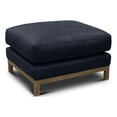 thumbnail image 1 of GTR Leather Monterrey 30" Wide Upholstered Ottoman, Napa Admiral, 1 of 5