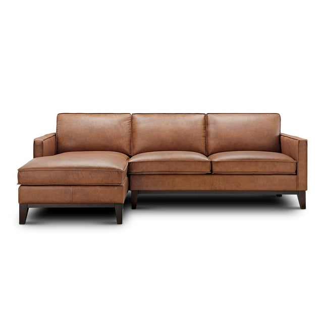 GTR Leather Pimlico Contemporary 100 Top Grain Sectional with Chaise