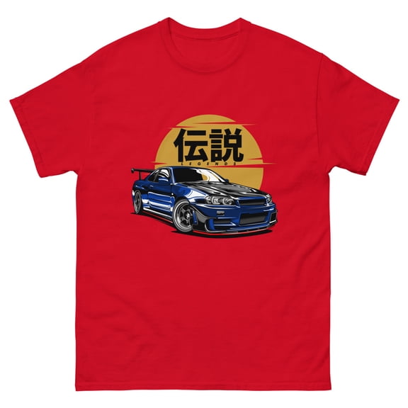 GTR Legend, Skyline japan import, drift king T-shirt (Red, S)