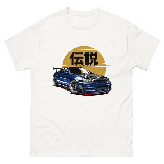 GTR Legend, Skyline japan import, drift king T-shirt (White, M)
