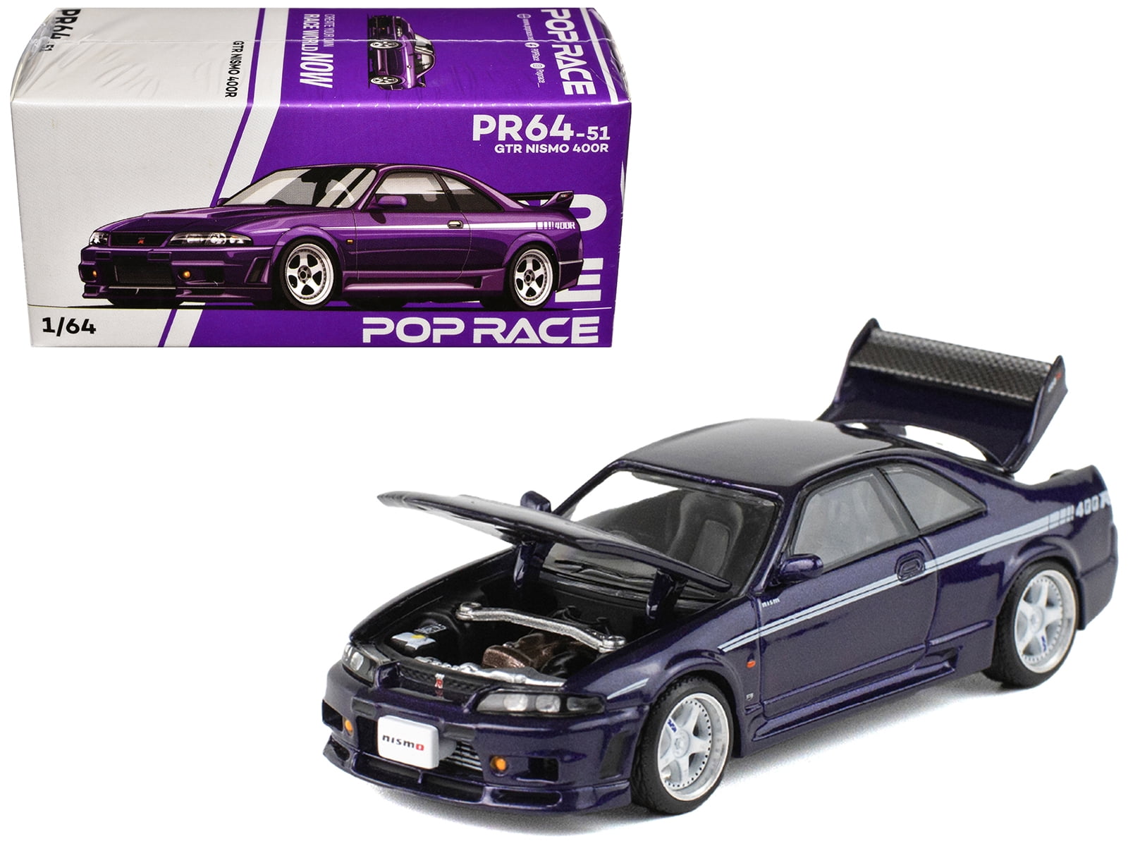 GTR Nismo 400R RHD (Right Hand Drive) Purple Metallic 1/64 Diecast
