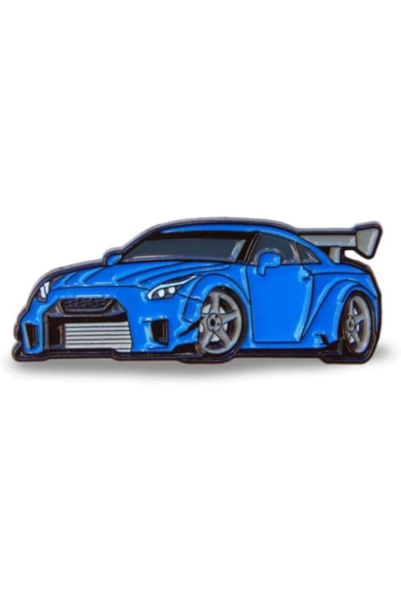 GTR R35 Enamel Pin - Special Edition JDM Lapel Pin - For Hats, Bags, Backpacks, Shirts & More Blue
