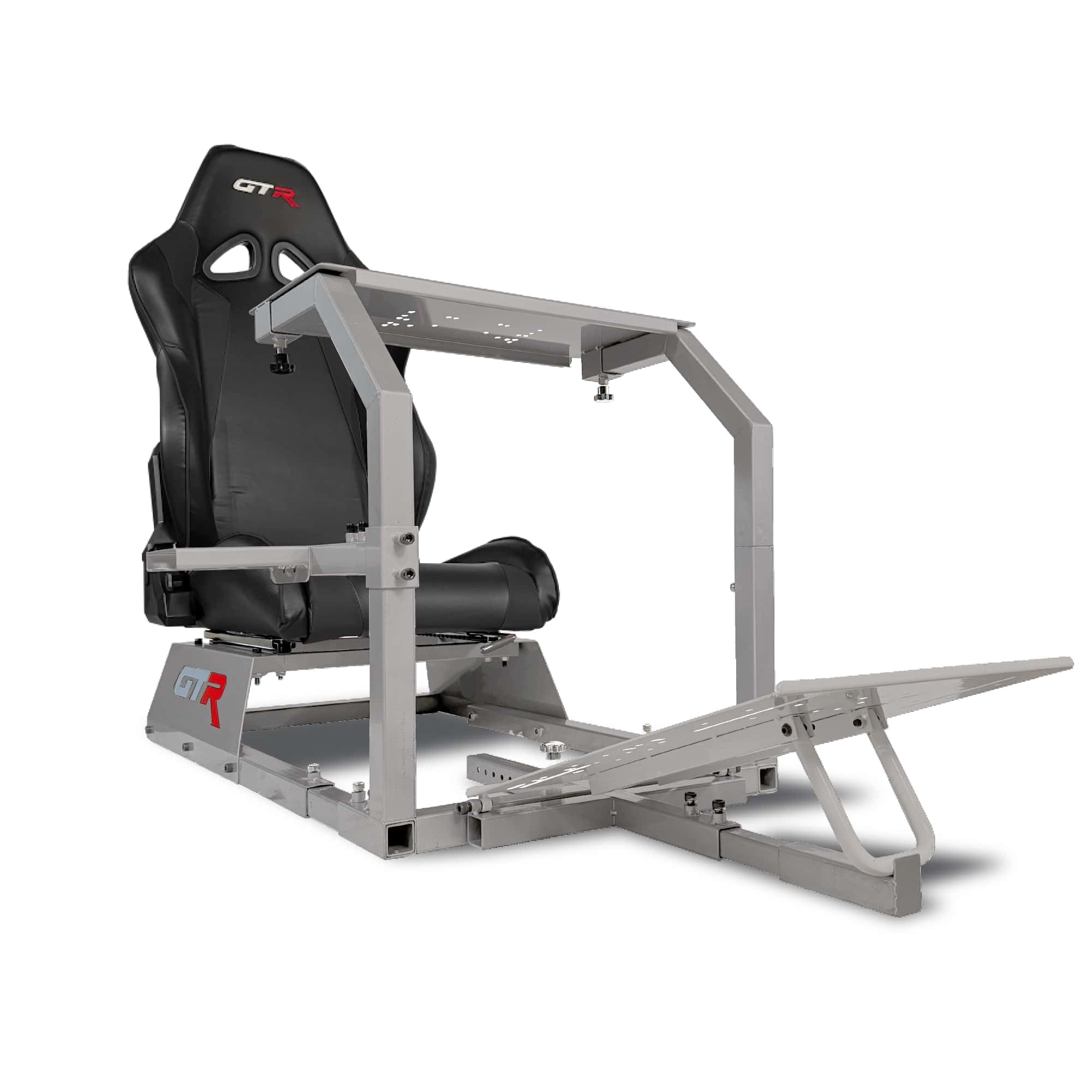 GTR Simulator Adjustable & High Back Gaming Chair Rocker, Black