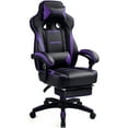 thumbnail image 1 of GTPLAYER Gaming Chair with Footrest, Big and Tall Game Chair 350lb Racing Style Computer Chair, Ergonomic Executive Office Chair High Back with Lumbar Support and Recliner, Purple, 1 of 6
