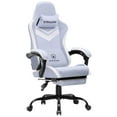 thumbnail image 1 of GTRACING GTW-300 Ergonomic Adjustable Height Reclining Fabric Gaming Chair , Lavendar, 1 of 11