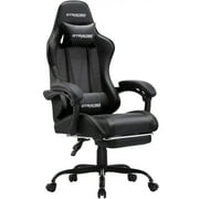 GTRACING Ergonomic GTWD-200 Gaming Chair with Adjustable Pillows and Footrest, Black