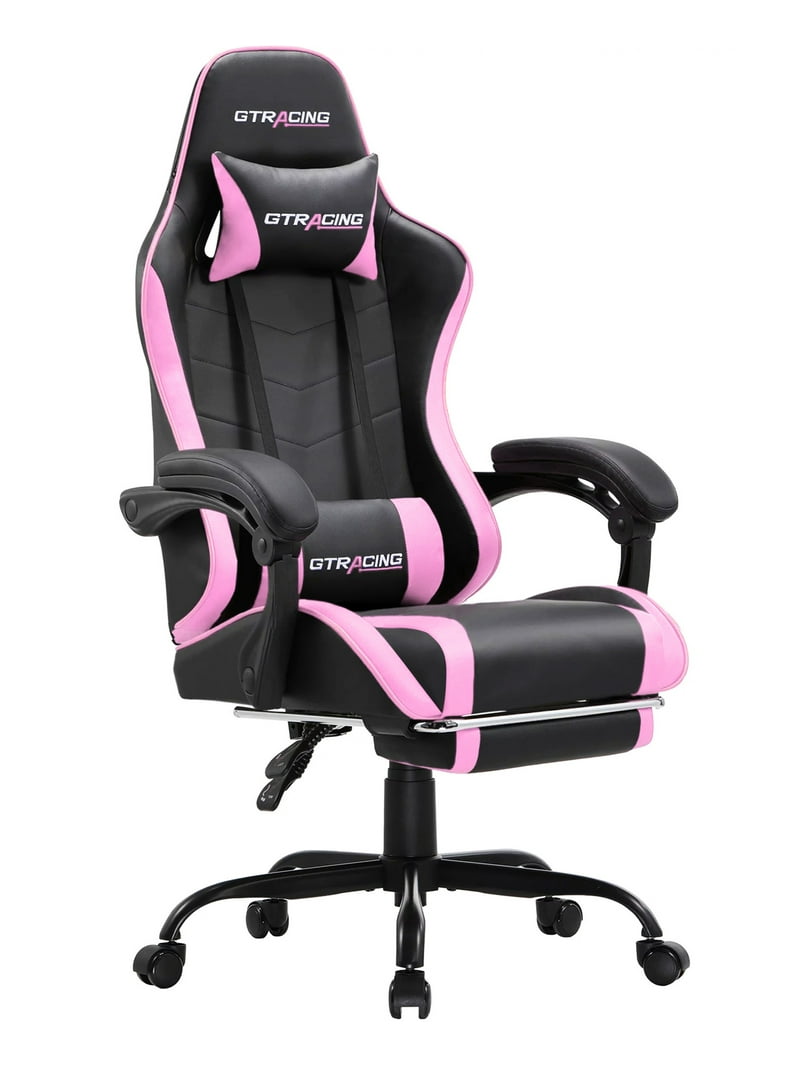 GTRACING GTWD-200 Ergonomic Gaming Chair, Pink, Adjustable Pillows