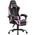 thumbnail interactive-video image 1 of GTRACING Ergonomic GTWD-200 Gaming Chair with Adjustable Pillows and Footrest, Pink, 1 of 10
