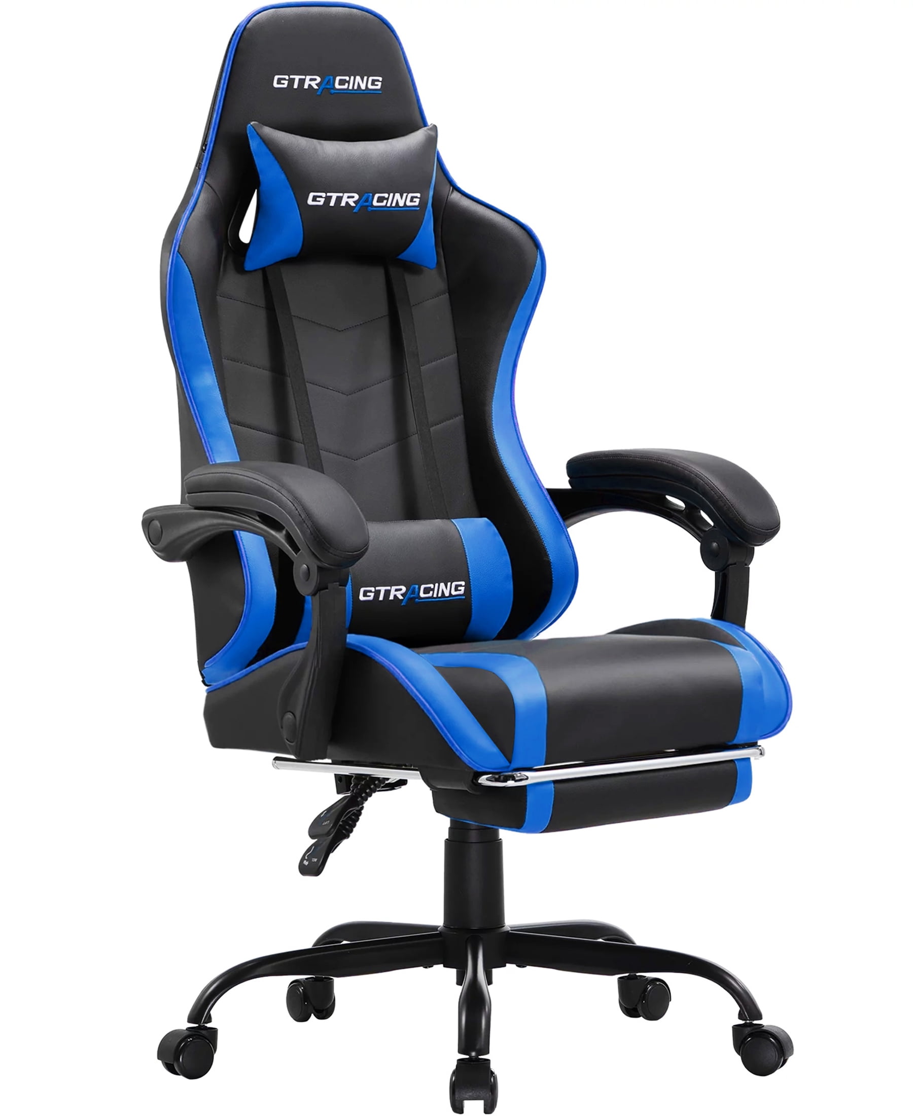 GTRACING GTWD-200 Blue Gaming Chair, Reclining Footrest GTRACING GTWD-200 Blue Gaming Chair, Reclining Footrest