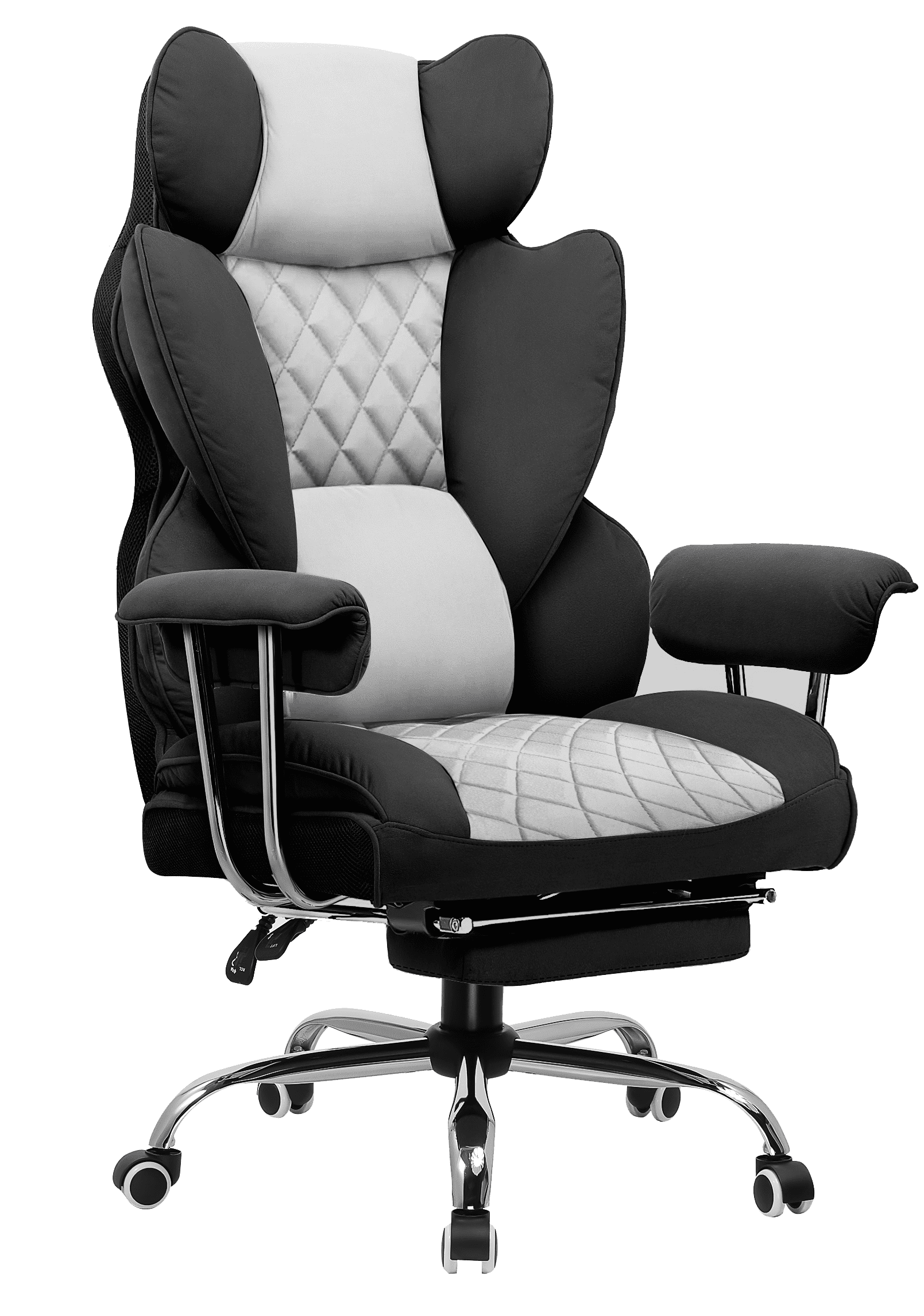 GTRACING Gaming Chair Ergonomic Executive Cozy PU Leather Office Chair with Footrest, White