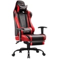 thumbnail image 1 of GTPLAYER Gaming Chair, Ergonomic Office Desk Chair with Lumbar Support, PU Leather, Footrest & Adjustable Headrest, Red, 1 of 8