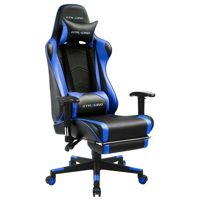 GTRACING Gaming Chair Office Chair PU Leather with Footrest&Adjustable