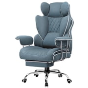 GTRACING Ergonomic Executive Cozy Fabric Gaming Office Chair with Footrest, Blue