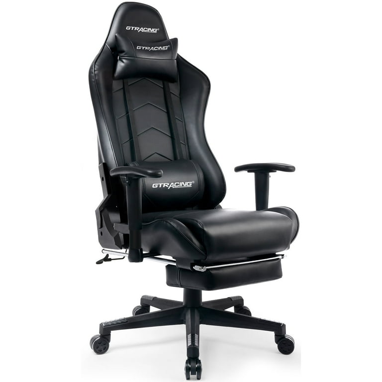 GTRACING Gaming Chair with Footrest Ergonomic Reclining Leather GTRACING Gaming Chair with Footrest Ergonomic Reclining Leather