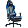 thumbnail image 1 of GTRACING Gaming Chair with Footrest Ergonomic Reclining Office Chair Swivel Rocker, Blue, 1 of 6