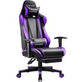 thumbnail image 1 of GTRACING Gaming Chair with Footrest Ergonomic Reclining Office Chair Swivel Rocker, Purple, 1 of 6