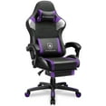 thumbnail image 1 of GTRACING Gaming Chair with Footrest Ergonomic Reclining Office Chair Swivel Rocker, Purple, 1 of 8