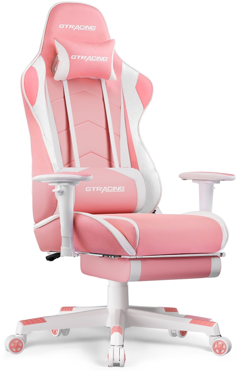 Adjustable Headrest Plastic Chair With Headrest GTRACING Pink