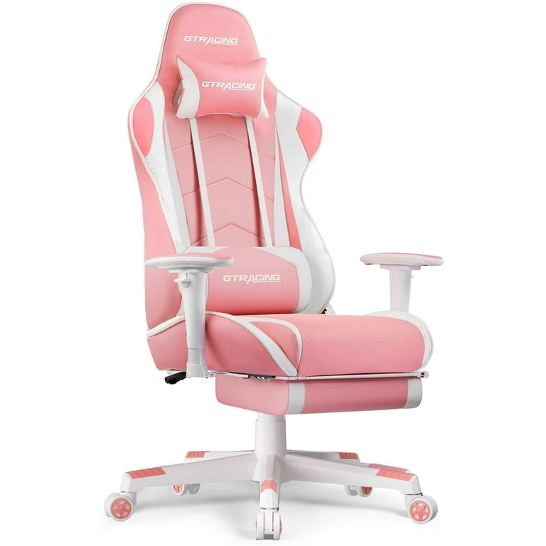GTRACING Gaming Chair with Footrest PU Leather Office Chair
