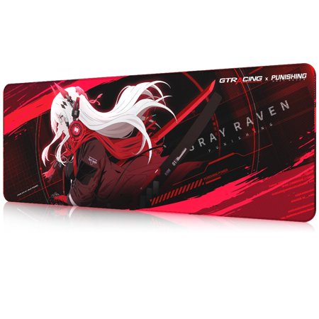 GTRACING X PUNISHING: Gray Raven Series Limited Edition Gaming Mouse Pad, Red