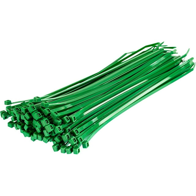 GTSE 12 Inch Green Zip Ties, 100 Pack, 40lb Self Locking Cable Ties