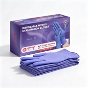 GTT Disposable Nitrile Exam Gloves, Latex-Free, 200 Count