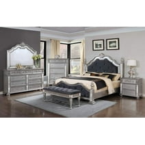 GTU Furniture Kenton Panel Wooden 5Pc Queen Bedroom Set