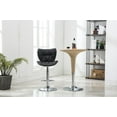 thumbnail image 1 of GTU Furniture Set of 2 Shell Back Adjustable Swivel Bar Stools, PU Leather Padded with Back, 1 of 1