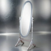 GTU Furniture Swivel Adjustable Full-Length Oval Wood Cheval Floor Mirror