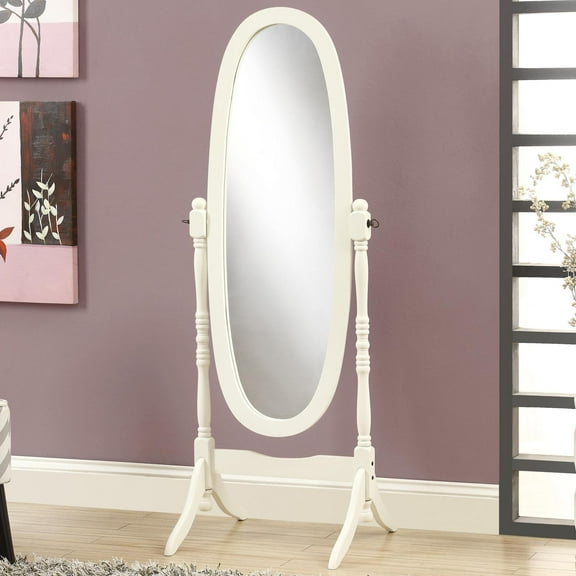 GTU Furniture Swivel Adjustable Full-Length Oval Wood Cheval Floor Mirror