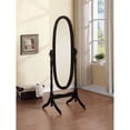 thumbnail image 1 of GTU Furniture  Swivel Adjustable Full-Length Standing Oval Wood Cheval Floor Mirror Black N/A, 1 of 3