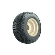 GTW 8 inch Ivory Steel Golf Cart Wheel on 18x8.5-8 (18") Duro Sawtooth Street Tire |Set of 4