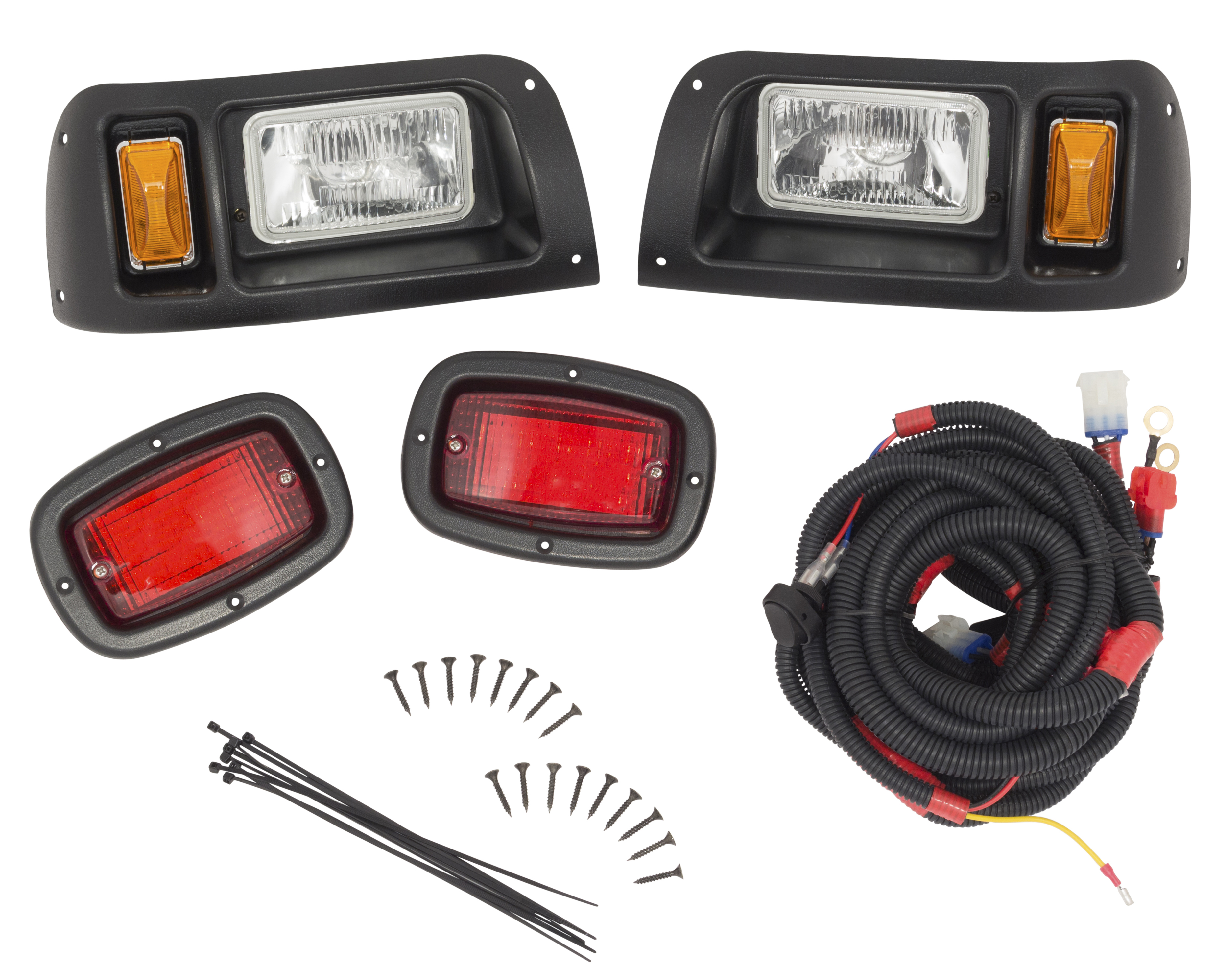 GTW Club Car DS Golf Cart Halogen Headlight and LED Taillight Kit