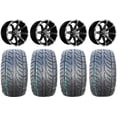 thumbnail image 1 of GTW Element 14" Golf Cart Wheels Mh 205x30 Fusion ST Tires E-Z-GO & Club Car, 1 of 4