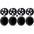 thumbnail image 1 of GTW Godfather 12" Golf Cart Wheels Black 22" Nomad Tires Yamaha, 1 of 4
