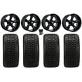thumbnail image 1 of GTW Godfather 12" Golf Cart Wheels Black Elite 215x35-12 Tires Yamaha, 1 of 4
