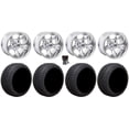 thumbnail image 1 of GTW Godfather 12" Golf Cart Wheels Chrome 215x50 Cruze Tires E-Z-GO & Club Car, 1 of 4