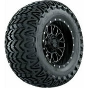 GTW Helix 12"  Matte Black Wheel on 23x10.5-12 (23") Predator All-Terrain Tire |Lifted Cart |Set of 4