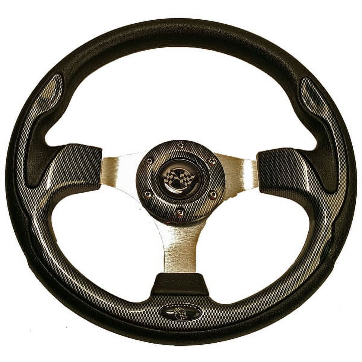 GTW Rally Golf Cart Steering Wheel and Adapter - Choose from 5 Colors Club Car Precedent Golf Cart Rally Steering Wheel Kit - 12.5