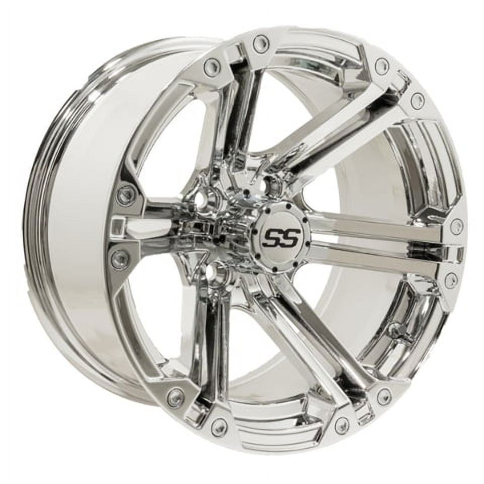 Set Of 4 Gorilla Chrome Bullet Center Caps - 3.30" OD Push-Thru Style - HC216BT