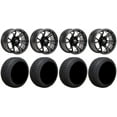 thumbnail image 1 of GTW Spyder 12" Golf Cart Wheels Black 205x30 Cruze Tires E-Z-GO & Club Car, 1 of 4