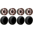 thumbnail image 1 of GTW Spyder 12" Golf Cart Wheels Red 205x30 Cruze Tires Yamaha, 1 of 4