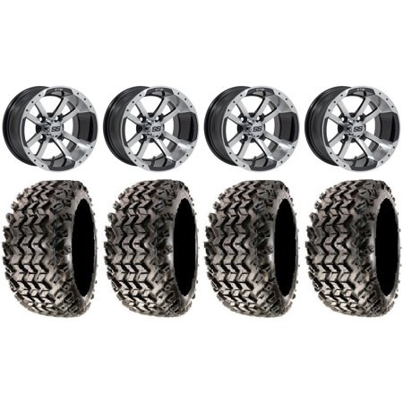 GTW Storm Trooper 12" Golf Wheels Mh 22" Classic A/T Tires Yamaha