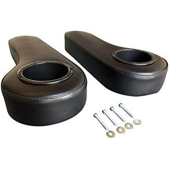 GTW Universal Golf Cart Rear Arm Rest with Cup Holder | Compatible with All EZGO, Club Car, Yamaha, GTW, and MadJax Golf Cart Rear Seats | Set of 2 - Black$$Sport & Recreation Other