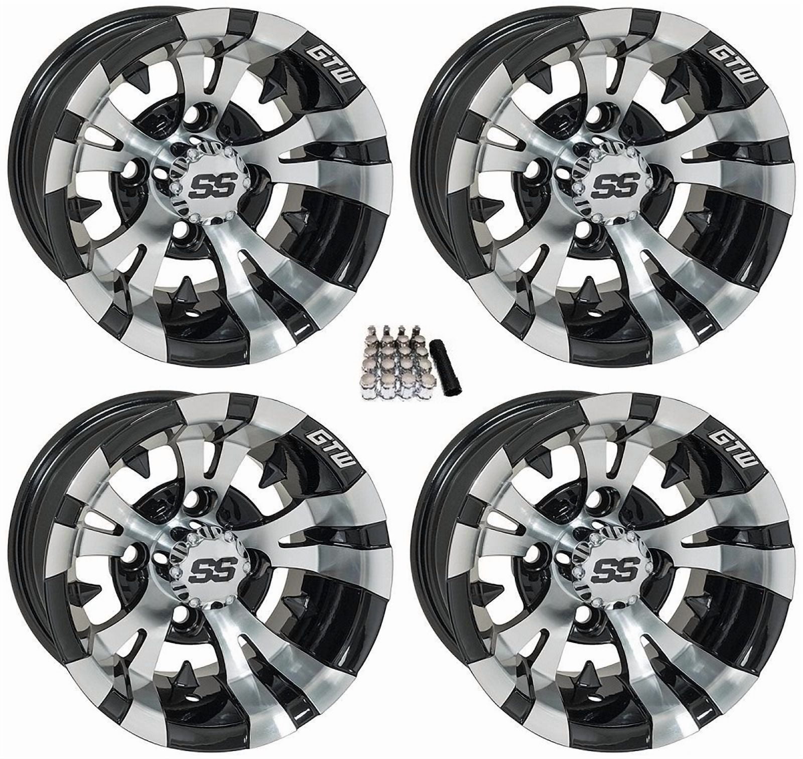 GTW Vampire 10" Golf Cart Wheels/Rims Machined E-Z-GO & Club Car