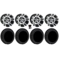 thumbnail image 1 of GTW Vampire 12" Golf Cart Wheels Black 20" Nomad Tires E-Z-GO & Club Car, 1 of 4